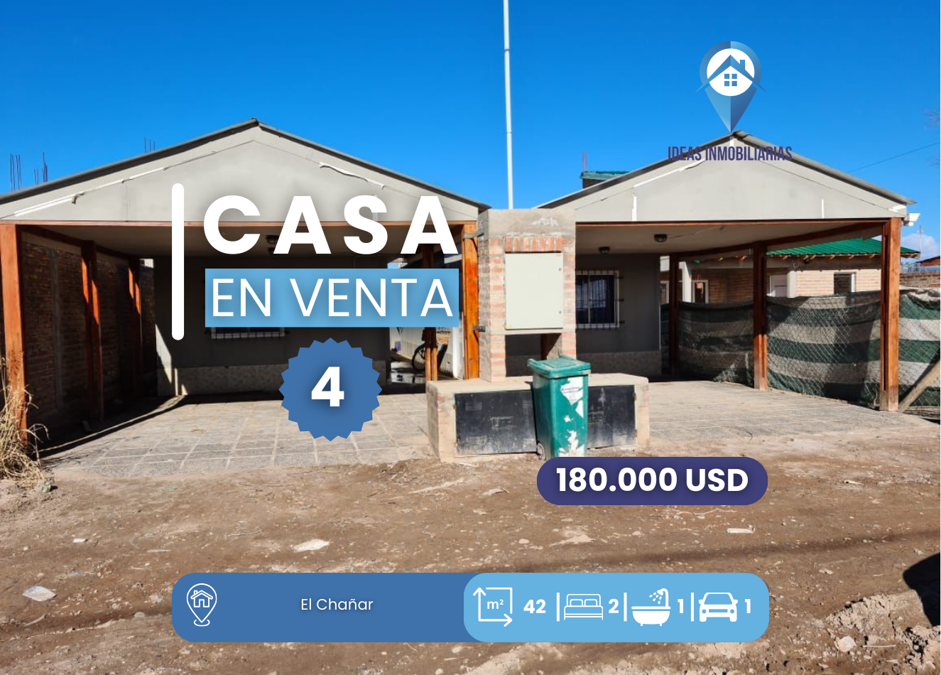 ¡VENTA de 4 Casas en El Chañar! 