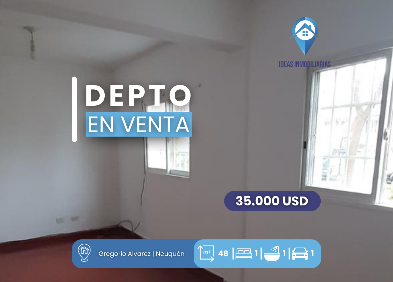 Departamento de 1 Dormitorio en el Oeste de Neuquen