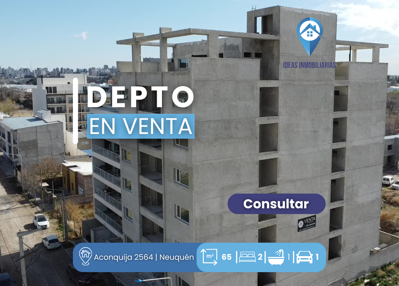 Departamentos en pozo de 1 y 2 Dormitorios en Aconquija 2564