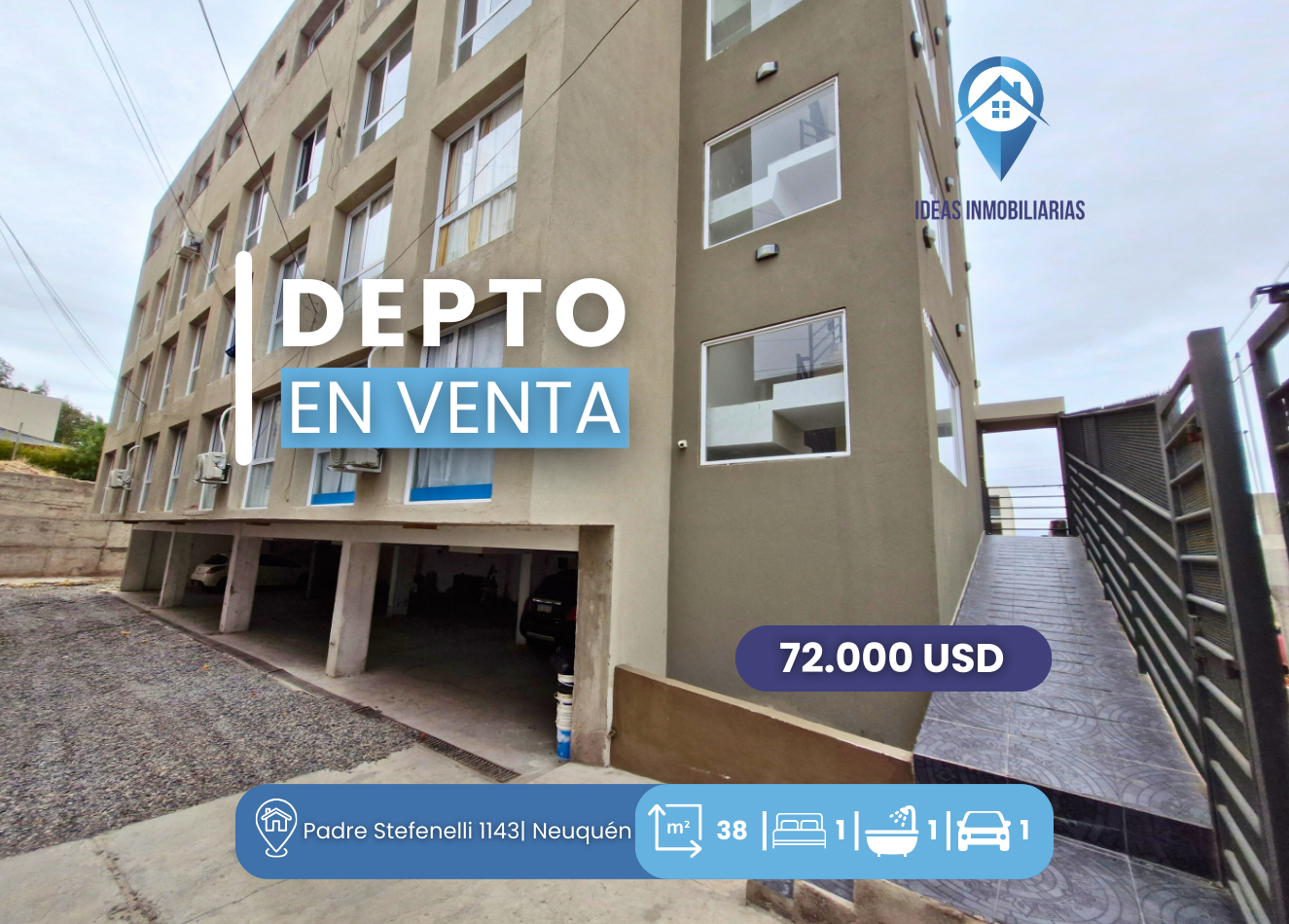 Depto 1 dormitorio Stefenelli N° 1.143 | Ciudad de Neuquen  