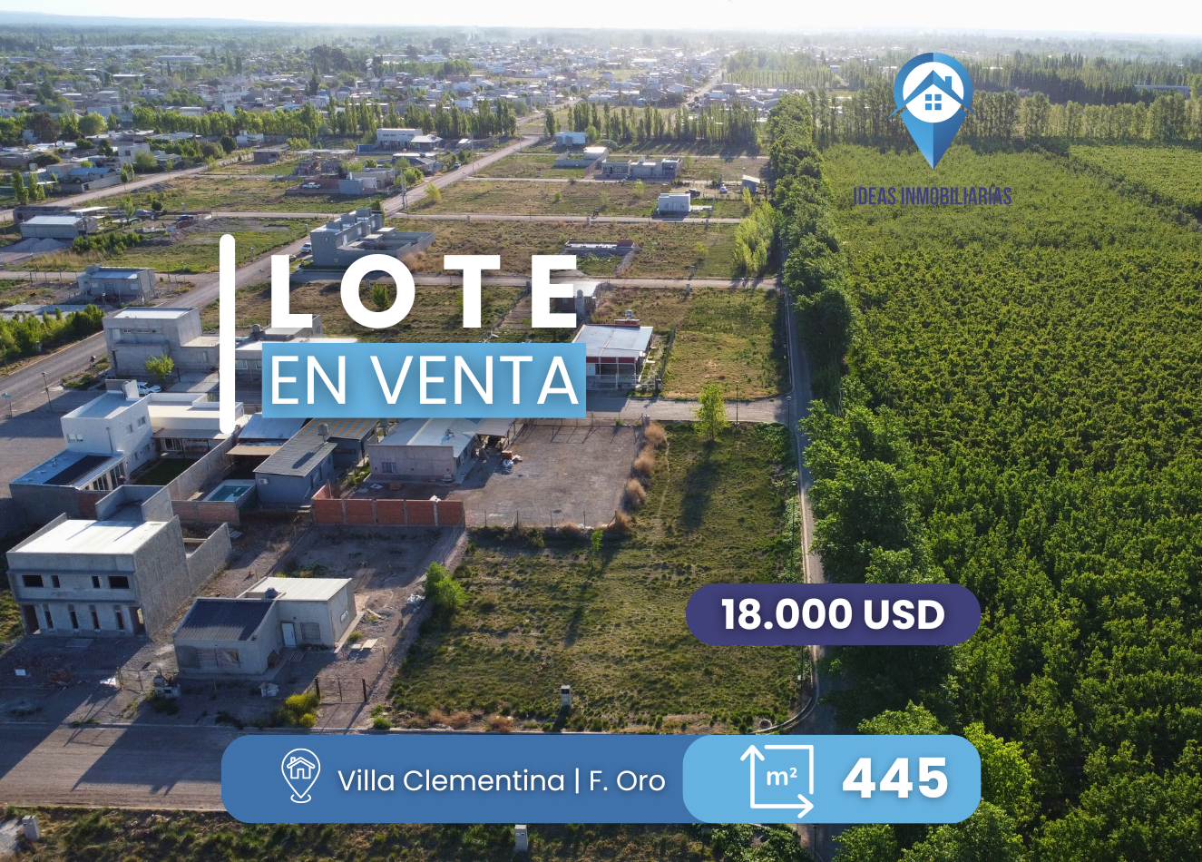 VENTA dos lotes de 445 mts2 | Fernandez Oro 