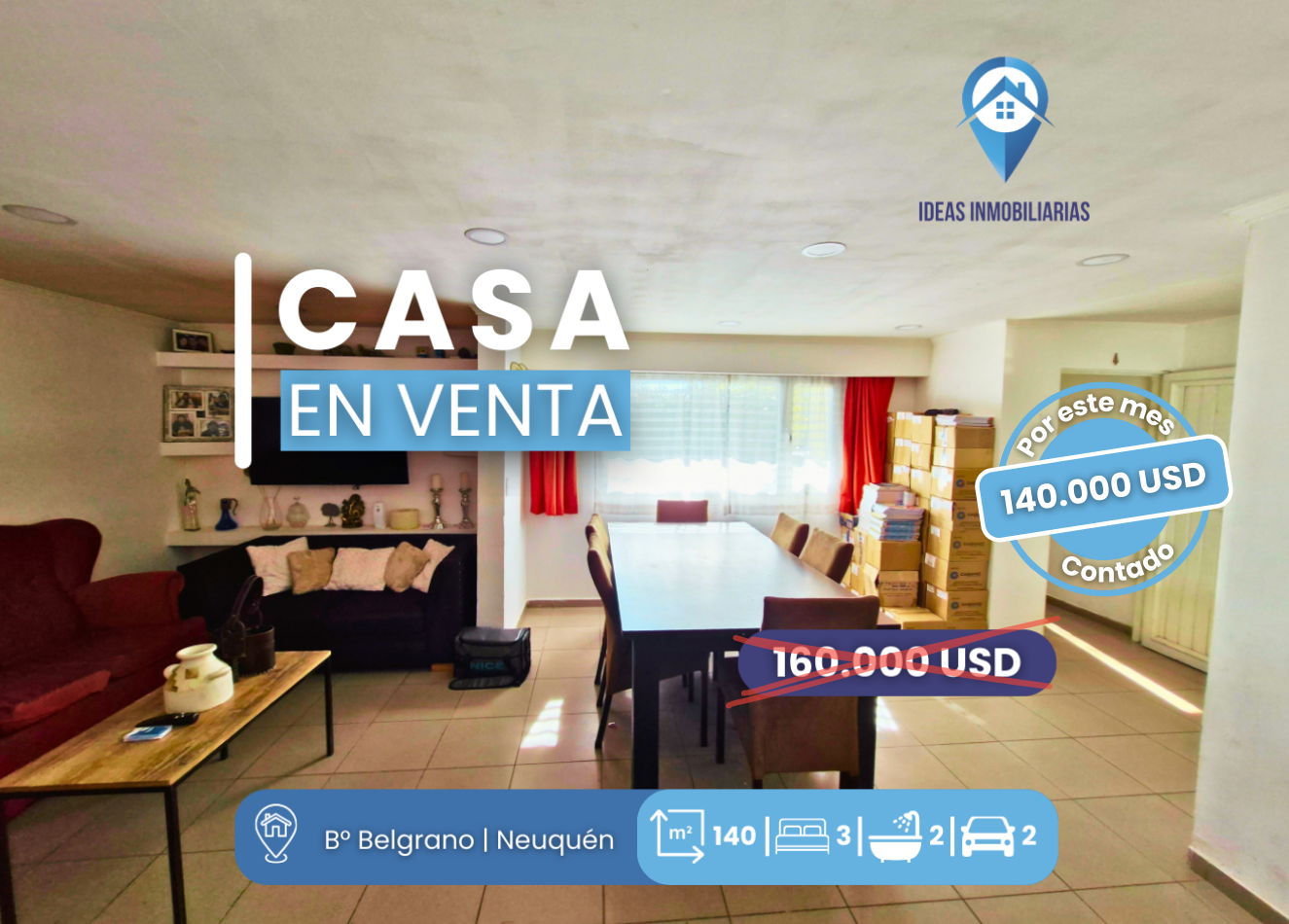 Casa de 3 Dormitorios en Barrio Belgrano