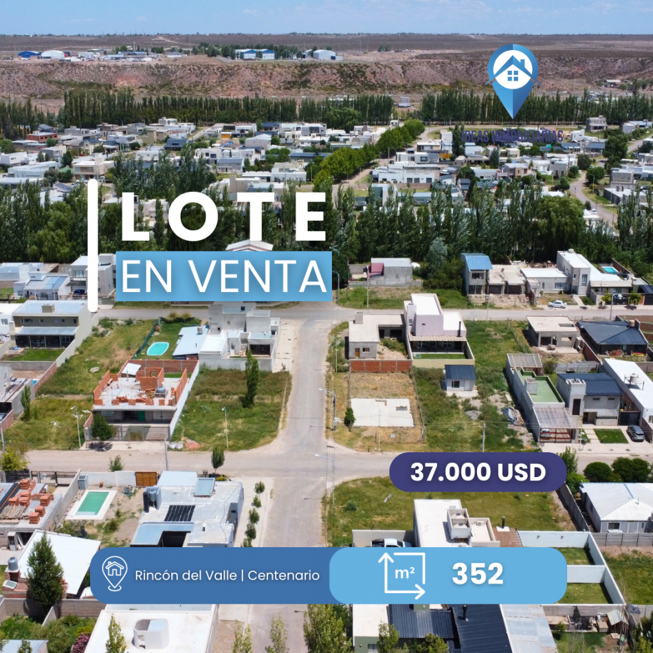 Lote en Esquina en Barrio Rincon del Valle, Centenario 