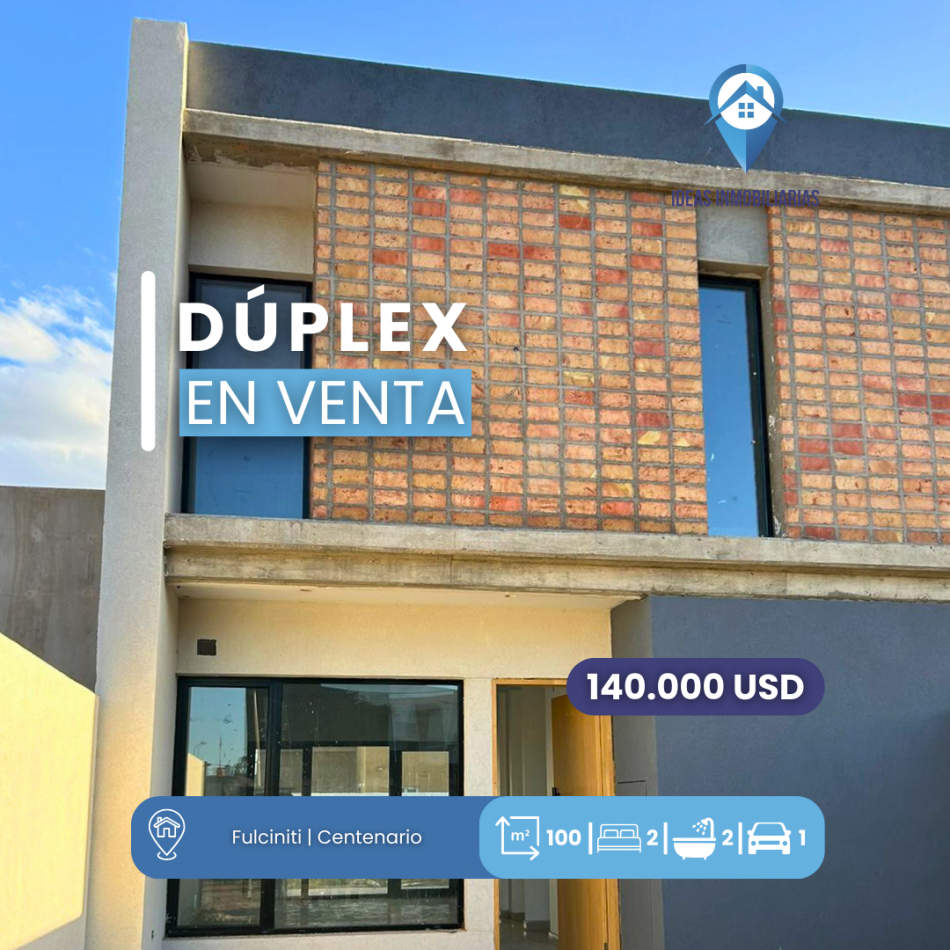 Duplex a Estrenar en Loteo Fulciniti | Centenario