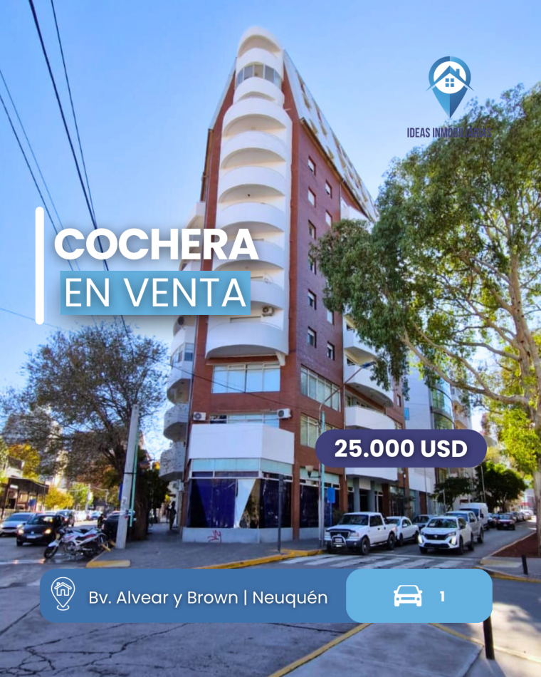 Cochera en Venta | Microcentro| Bv. Alvear y Brown 
