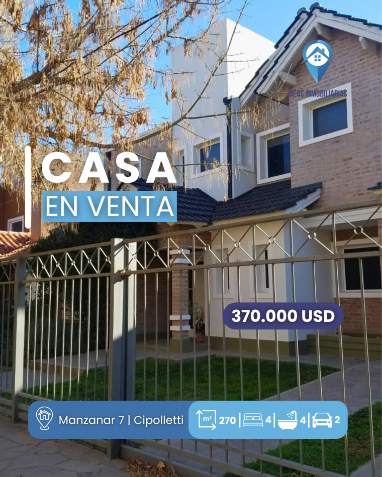 Casa 4 Dormitorios en Manzanar 7 - Cipolletti 