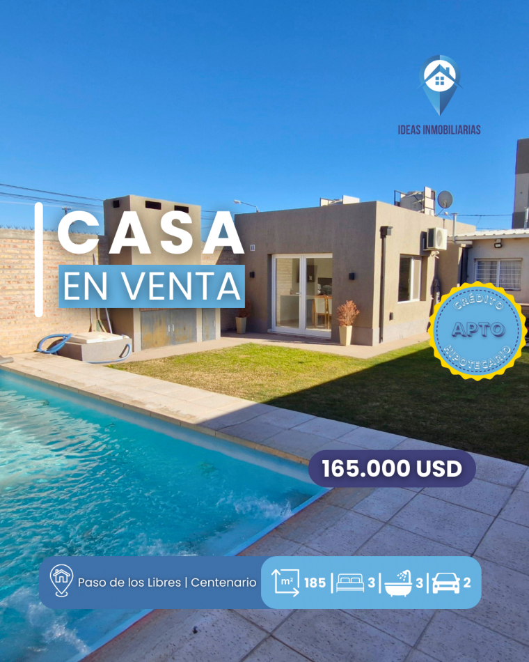 Casa 3 Dormitorios con Piscina | Centenario