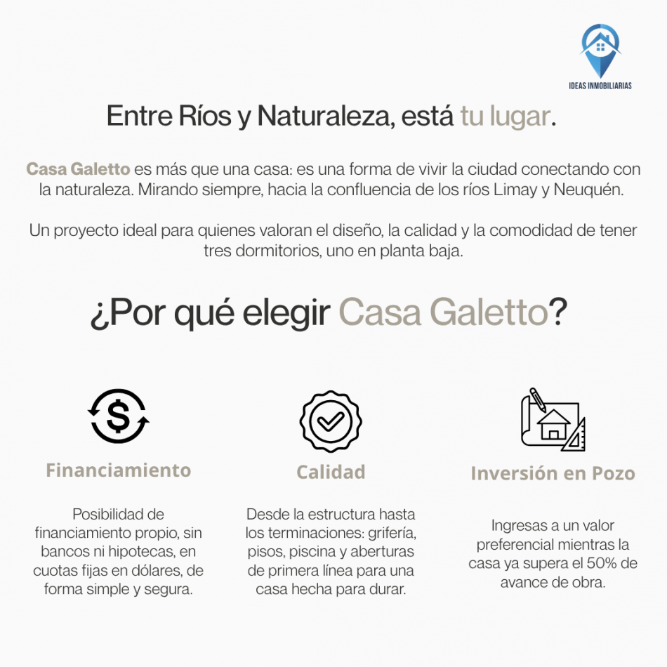 Casa Galetto | Casa 3 dormitorios | Piscina | Neuquen
