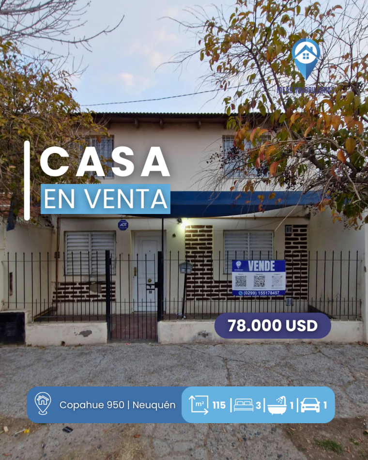 Casa de 3 Dormitorios a refaccionar | Barrio Belgrano - Neuquen Capital