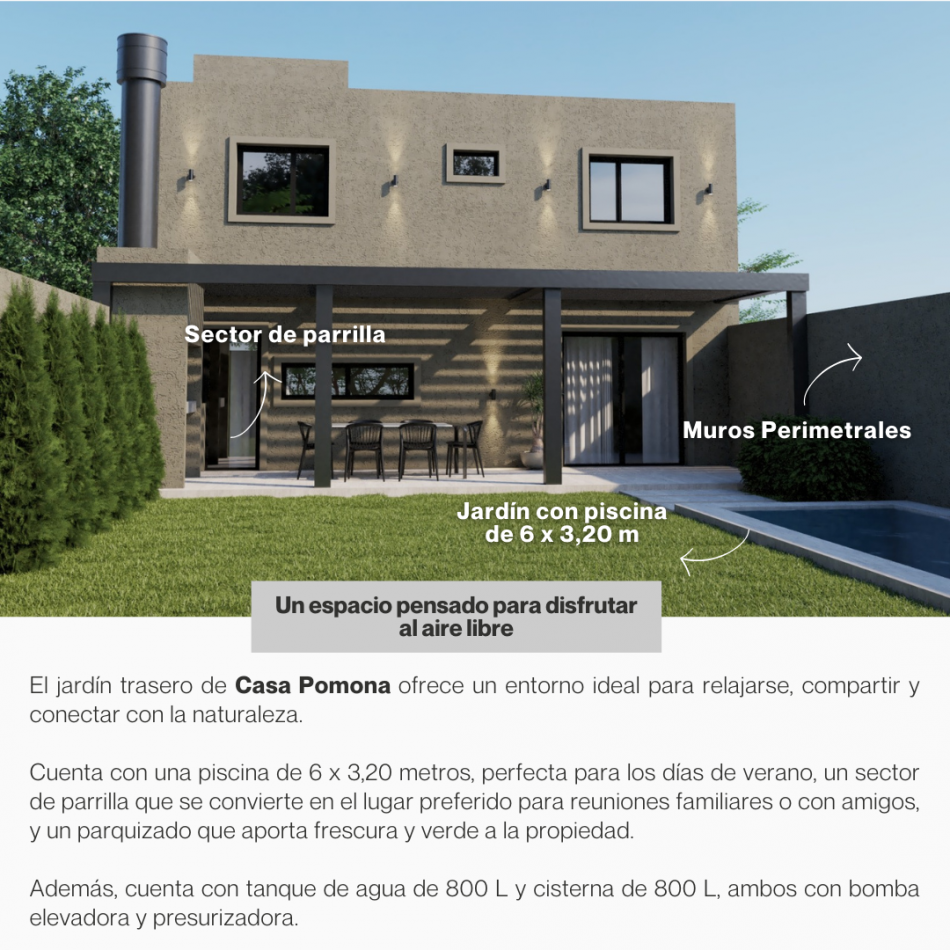 Casa Pomona | 3 dormitorios | Piscina | Neuquen