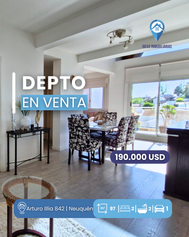 Departamento 2 dormitorios + Estudio | Arturo Illia 842 - Neuquen