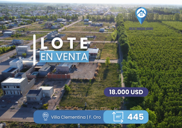 VENTA dos lotes de 445 mts2 | Fernandez Oro 